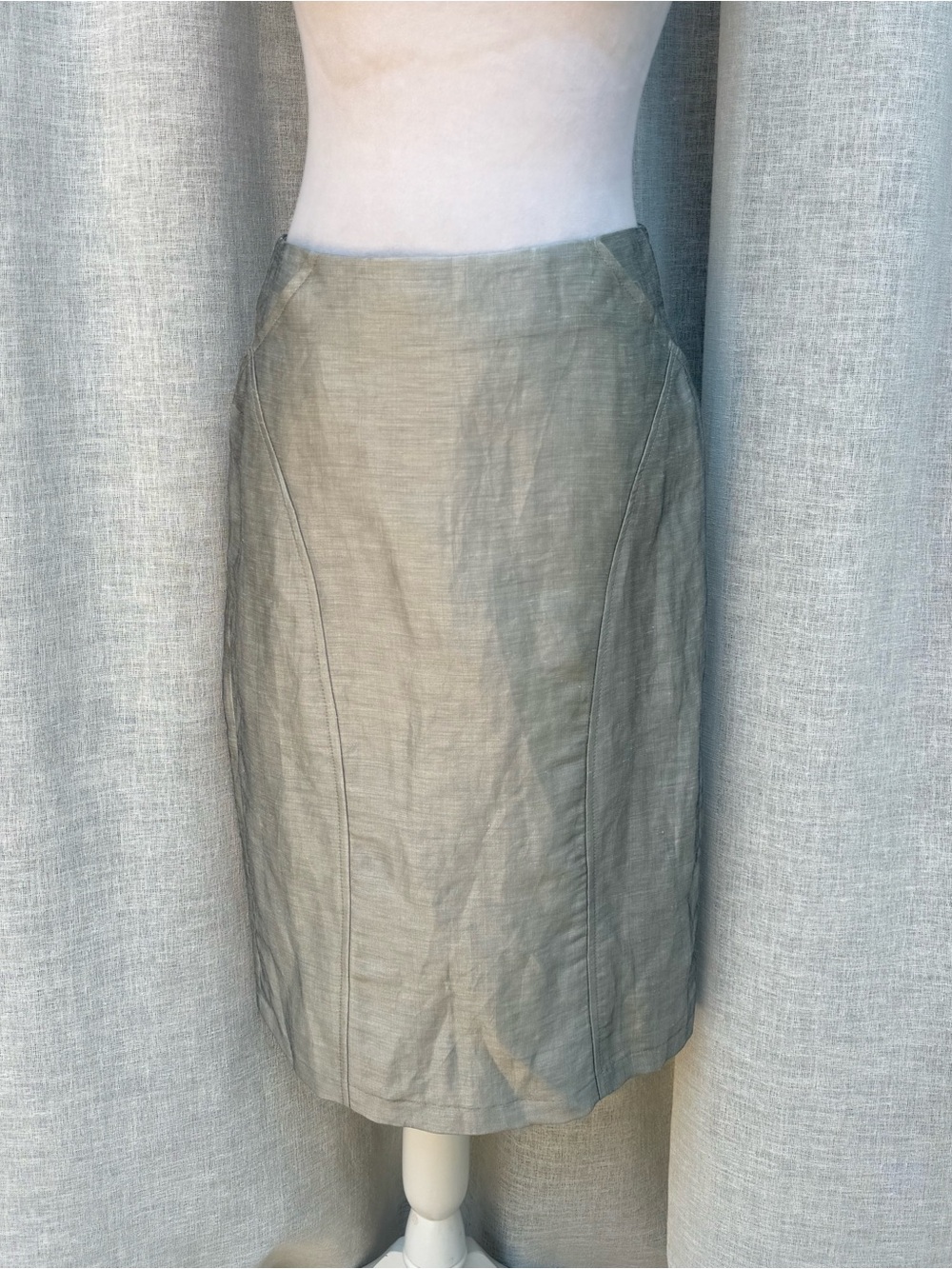 Mario Serrani silver gray mini pencil skirt